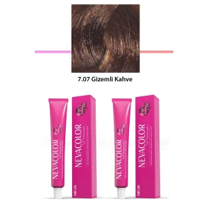 2 li Set Premium 7.07 Gizemli Kahve - Kalıcı Krem Saç Boyası 2 X 50 g Tüp