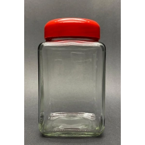 2 Lt Köşeli Cam Kavanoz Royaleks-12623