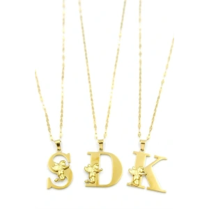 24lü Harf Kolye - Altın