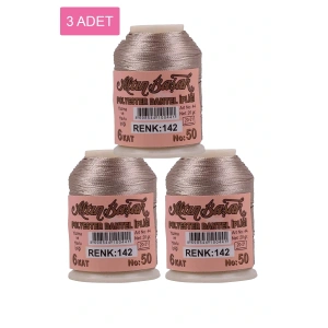 3 Adet Altınbaşak Oya ve Dantel İpi 20 gr - Royaleks - No: 142