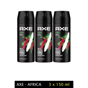 3 Adet Axe Africa Erkek Deodorant Sprey 150 ml