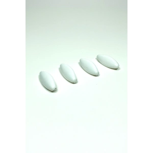 4 Adet Plastik Çengelli Eşarp Ve Şal İğnesi Beyaz 4 cm