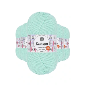 5 Adet Baby One Tüylenmeyen El Örgü İpi Yünü Açık Yeşil K507