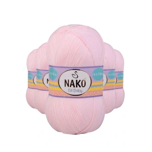 5 Adet Elite Baby El Örgü İpi Tüylenmeyen Bebek Yünü Soft Pembe 2892