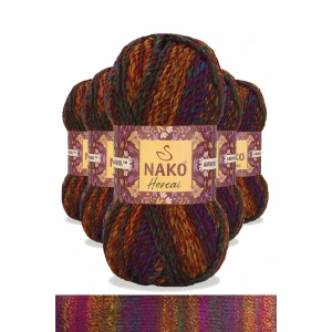 5 Adet Hercai Ebruli Hırka Kazak Atkı Bere El Örgü İpi Yünü 7131