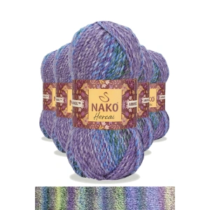 5 Adet Hercai Ebruli Hırka Kazak Atkı Bere El Örgü İpi Yünü 7248