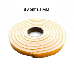 5 Adet Kapı Pencere Isı Yalıtım Süngeri Yapışkanlı Pencere Rüzgar Bandı 18mm X 2,5 Mt