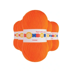 5 Adet Kristal El Örgü Lif İpi Turuncu 98215