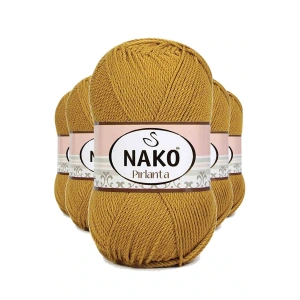 5 Adet Pırlanta Amigurumi El Örgü İpi Yünü Altın 6706