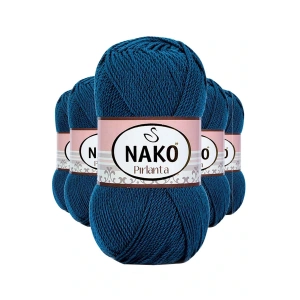 5 Adet Pırlanta Amigurumi El Örgü İpi Yünü Petrol Mavi 10328