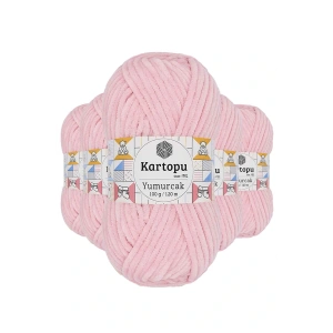 5 Adet Yumurcak Kadife El Örgü İpi Bebe Pembe K768