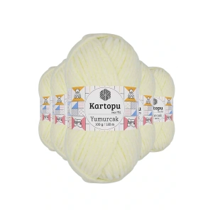 5 Adet Yumurcak Kadife El Örgü İpi Krem K335