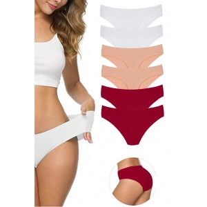 6 Adet Kadın Dikişsiz Lazer Kesim Esnek İz yapmayan Külot S10