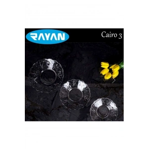 6lı Cam Tabak Güneş Yıldız Gül 3 Model Royaleks-G-405