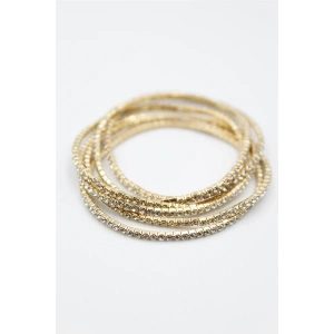 6lı Lastikli Bileklik - Altın