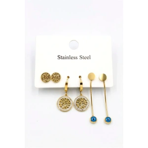 6lı Set Küpe - Altın