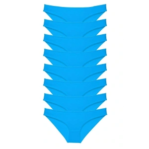 8 adet Süper Eko Set Likralı Kadın Slip Külot Mavi