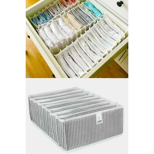 Akordiyon Çekmece  Düzenleyici Organizer 8 Gözlü L Beden Çorap Çamaşır Havlu Düzenleyici