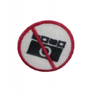 Aplike Ütü İle Yapışan Fotoğraf Makinesi Yasak Arma 3 cm