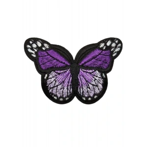 Aplike Ütü İle Yapışan Kelebek Mor Arma 7x5 cm