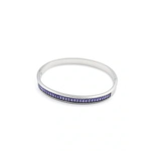 Baget Taşlı Bilezik - Mor