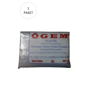 Bakkaliye Naylon Torba İkilik 22x36 cm 1 kg 1 Paket (Takriben 195 Adet)