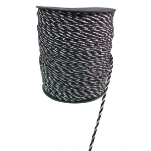 Bileklik ipi, Hediye Paketleme ipi, Şans, Bereket, Aşk, Şifa, Güç 10 mm Pamuk  10 metre Siyah