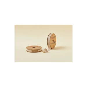 Biye Çizgili Katlı C09 Kahverengi 2 cm 25 Metre %65 Koton %35 Polyester