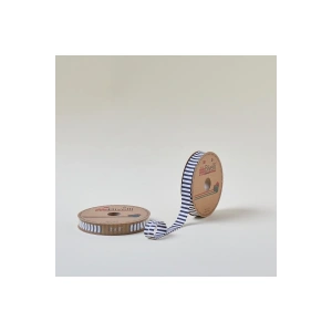 Biye Kalın Çizgili Katlı F10 indigo 2 cm 25 Metre %65 Koton %35 Polyester