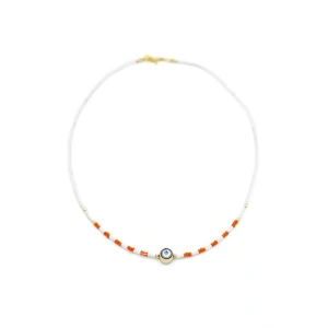 Boncuk Göz Kolye - Beyaz