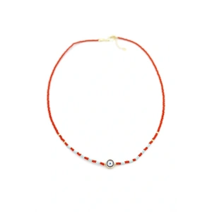 Boncuk Göz Kolye - Kırmızı