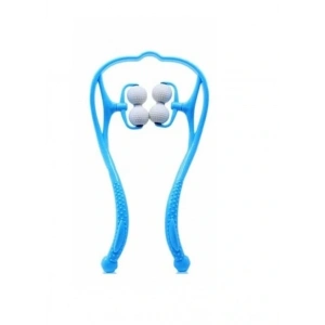 Boyun Bacak Ayak Bel Masaj Aleti Çok Fonksiyonlu Manuel 4 Tekerlekli - Mavi