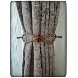 Braçol Kanat Perde Tokası Tül Perde Tutucu Perde Süs Uğur Böceği İle Uğur Gelsin