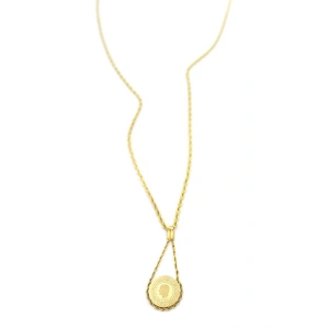 Burgu Zincir Çeyrek Kolye - Altın