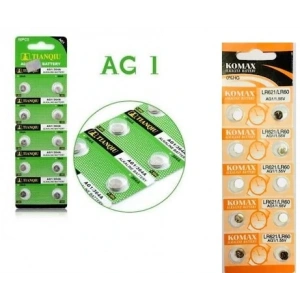 Buton Pil - Saat Lazer Hesap Makinesi Pili 10lu Paket  Ag1 Lr621/lr60 1.55v