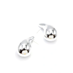 Büyük Boy Damla Küpe - Gümüş