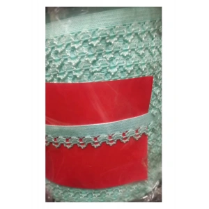Çamaşır Lastiği Dantelli 1 cm 1 Metre Su Yeşili
