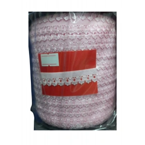 Çamaşır Lastiği Dantelli 1 cm 75 Metre 1 Top Açık Pembe