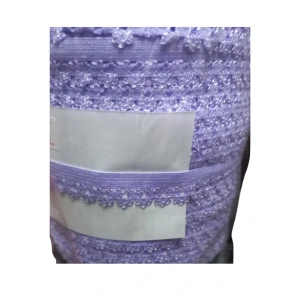 Çamaşır Lastiği Dantelli 1 cm 75 Metre 1 Top Lila