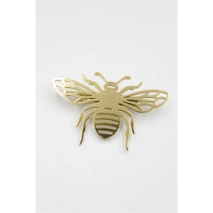 Çelik Arı Broş - Altın