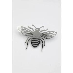 Çelik Arı Broş - Gümüş