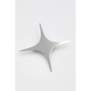 Çelik Yıldız Broş - Gümüş