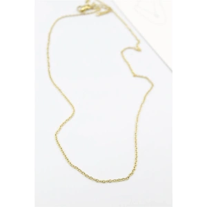 Çelik Zincir Kolye - 45 cm - Altın