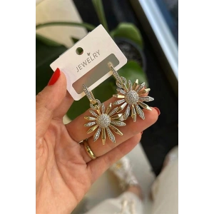 Çiçek Küpe - Altın