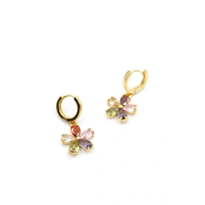 Çiçek Küpe - ÇOK RENKLİ