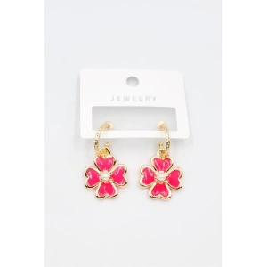 Çiçek Küpe - Pembe