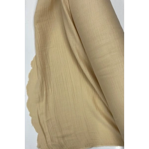 Çok Amaçlı Müslin Pamuklu Bebek Örtü ve Battaniye Kumaşı Müslin Bez Bej 80