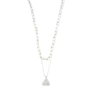 Çoklu Üçgen Kolye - Gümüş