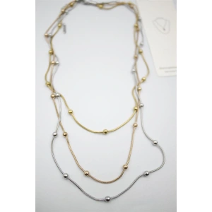 Çoklu Zincir Toplu Çelik Kolye - ÇOK RENKLİ