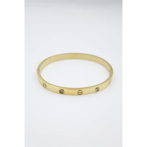 CRT Model Taşlı Bilezik - Altın